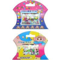 Набор конфетти в футляре с окошком 90*110*30мм