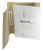 Папка А4 Дело скоросшиватель картон белый мелов 320-380 гр