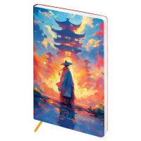 Ежедневник А5 136 л Anime. Sensei кожзам, интеграл обл.