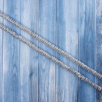 Мишура №3 одиночная d-10 200см цвет серебро 10755851