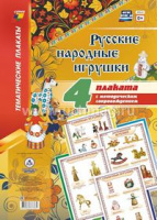 Тематические плакаты Русские народные игрушки 4 плаката с методическим сопровождением А3
