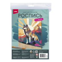 Роспись по дереву картина Волк на холме Фр-021