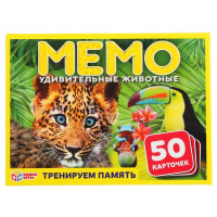 Игра Мемо Удивительные Животные 3+ 50 карточек 301336