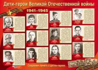 Плакат Дети-герои Великой Отечественной войны А2