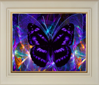 Алмазная мозаика 40*50 Бабочка (холст на подрамнике, стеклянные круглые стразы)