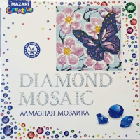 Алмазная мозаика 20*20 Бабочка (холст на подрамнике, полная выкладка)