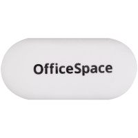 Ластик OfficeSpace овальный белый 60*28*12