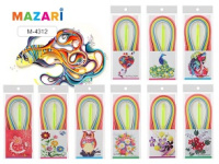 Цветная бумага для квиллинга Mazari 5*540мм 240л 20цв М-4312