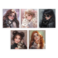 Тетр 48 л клет Красотка с котиком 68547