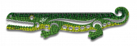 Линейка 20см пластик фигурная "Крокодил" 32С 2107-08