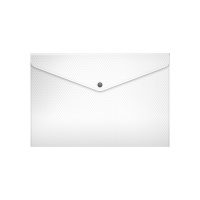 Папка-конверт А4 кнопка 180мкм ErichKrause Белая Diamond