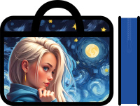 Папка А4 для тетр молния сверху с ручками пластик 330*260*75 мм Для девочек ПМ-А4-25