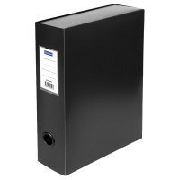 Короб архив на кнопке А4 пластик 120 мм черный