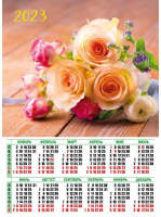 Календарь 2023 листовой А3 Цветы 7626