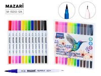 Маркеры акварельные 12цв AQUARELLE двусторонние М-15213-12