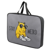 Папка А4 для тетр молния сверху с ручками ткань 34,5*26*7 см Чудная капибара 69319