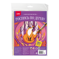 Роспись по дереву Панно 3D Лиса Фнр-034