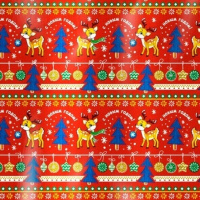 Бумага упаковочная нг Оленята 70*100 см 