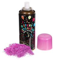 Спрей Серпантин 250мл розовый 1056380