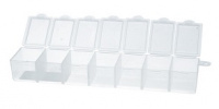Контейнер Гамма пластик 15,3*3,4*2,4 см прозрачный 7 отделений Т-35