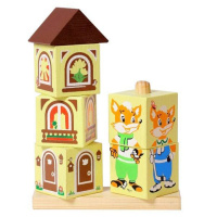 Кубики деревянные на палочке Лисенок