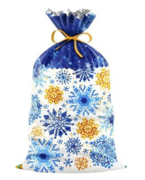 Пакет нг Северные узоры 25*40/20 металлизированная сторона