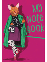 Блокнот 140*200 40 л клетка MyArt Кошка 40-6379