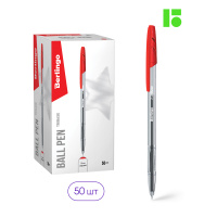 Ручка шарик Красная 1,0мм Berlingo Tribase