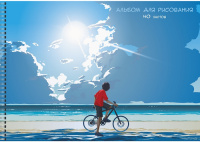 Альбом для рисования 40 л А4 гребень Каникулы у моря 110 гр/м2 АС402372