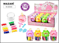 Тесто для лепки 10цв 3 формочки М-20340