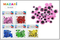 Глазки подвижные цветные набор(d 8.10.12.15 мм)