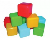 Кубики цветные выдувные 10шт 25164