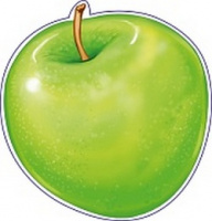 Плакат-мини вырубка Зеленое яблоко М-14290
