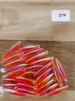 Бусины пластик перламутр розовые №29