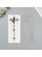 Татуировка и  наклейка пластик стразы на тело Прекрасный мотылек 2 листа 18*8 см 10536742