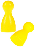 Фишка деревянная 2,5см для настольных игр желтая P00509