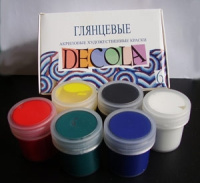 Краски акриловые 6цв глянцевые Decola 20мл 2941024