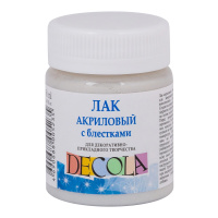 Лак акриловый с блестками в банке 50мл Decola 5828958