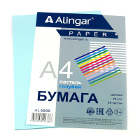 Бумага А4 20 л Голубая пастель 70 г/м Alingar