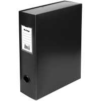 Короб архив на кнопке А4 пластик 100 мм черный 