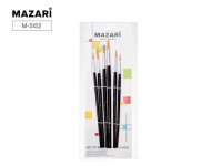 Кисти набор 6шт Синтетика круглые 2,4,6,8,10,12 Mazari 5154