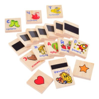 Азбука деревянная на магнитах 36 детеалей сувенир