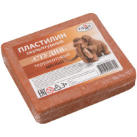 Пластилин скульптурный Терракотовый 500гр мягкий Гамма