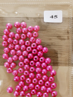 Бусины пластик розовые №45
