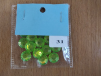Стразы d 10мм зеленый 31