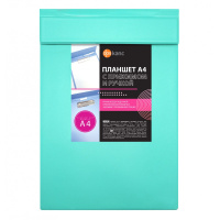 Планшет-папка А4 пвх с ручкой бирюза
