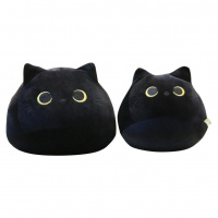 Мягкая игрушка подушка Черная кошка 55см