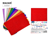 Фоамиран А4 10л 10цв 1,5мм с блестками М-20321