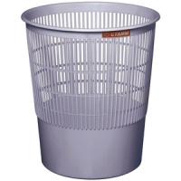 Корзина для бумаг 18 л пластик сетка серая