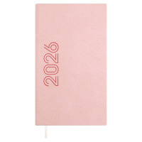 Еженедельник 2026г 85*145мм 64 л Лозанж розовый кожзам 70361
